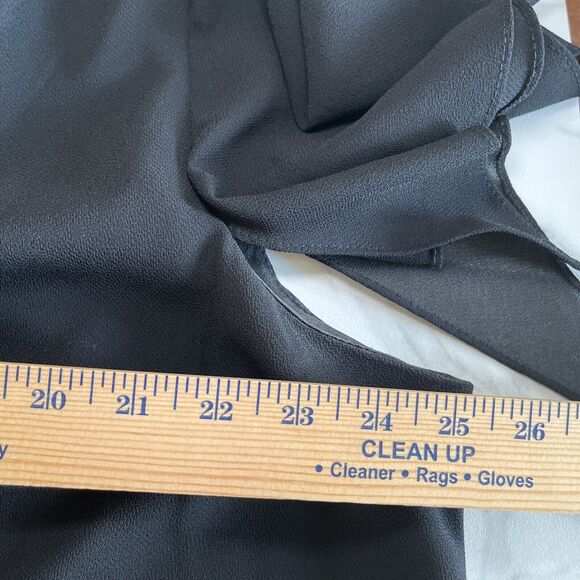 Metaphor 3X Black Top Short Sleeve Stretch Blouse Cowl Neck Formal Flowy Top - Picture 5 of 11